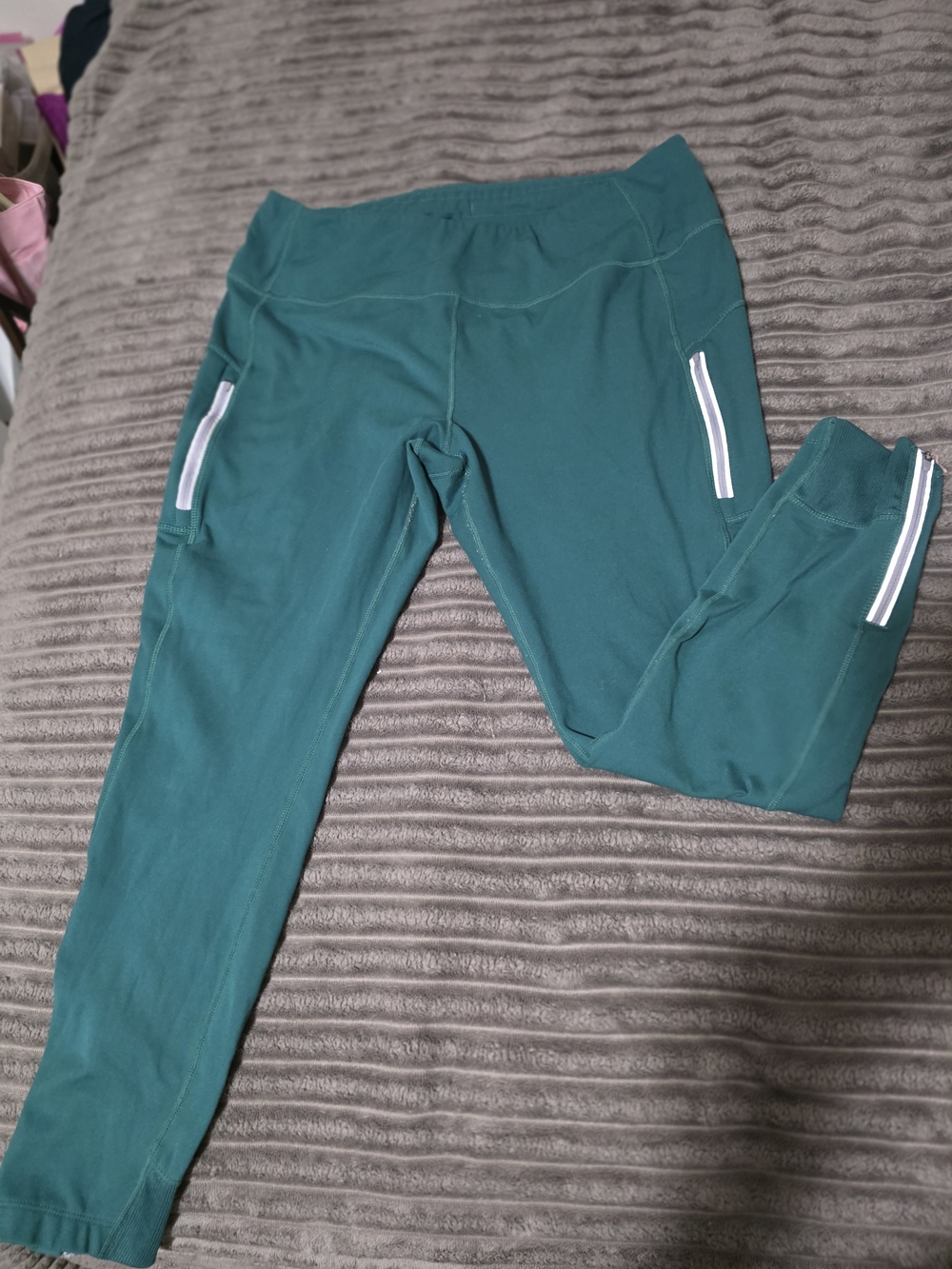 Mondetta Teal Girls' Active Leggings with Zip Pockets